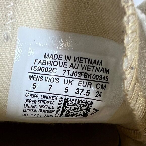 Vintage Y2K Indie GrungeāMetallic Converse Chuck Taylor Women's Sneakers / Sz: 7 - Picture 6 of 6